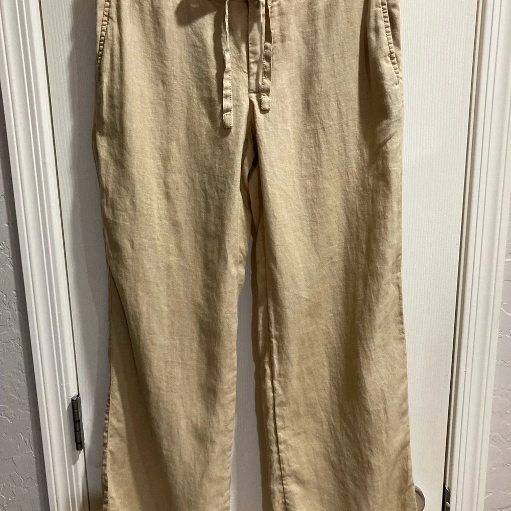 Banana Republic Women’s Khaki Linen Pants Size 6